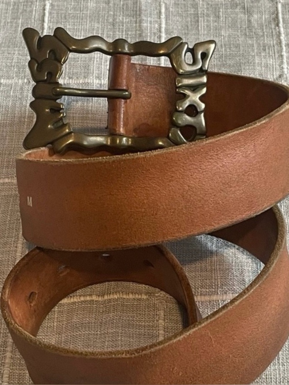 Miss Sixty Vintage Leather Italy Chunky Belt Buckle Sz M